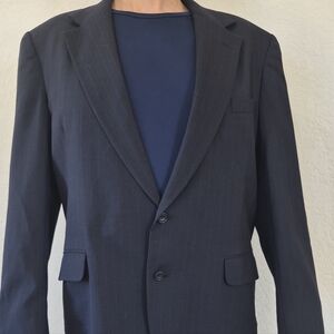 Vtg. Deansgate  Wool Pinstripe, Two Blazer 48L
